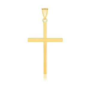 Unbranded 70008 14k Yellow Gold Polished Flat Cross Pendant