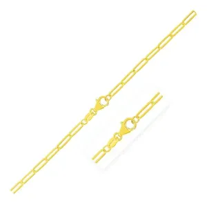 Unbranded 24987-7 14k Yellow Gold Paperclip Bracelet (2.5mm) Size: 7''