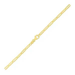 Unbranded 24987-7 14k Yellow Gold Paperclip Bracelet (2.5mm) Size: 7''