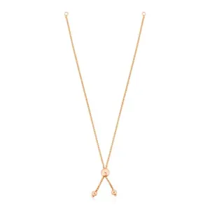 Unbranded 96806-8 14k Rose Gold 8 Inch Adjustable Friendship Bracelet 