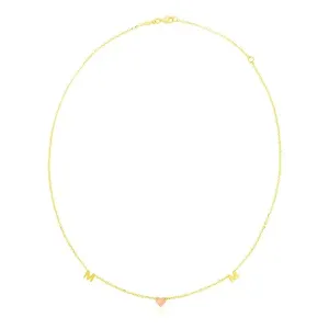 Unbranded 88724-18 14k Yellow And Rose Gold Mom Necklace Size: 18''