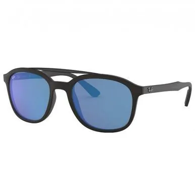 Ray RB4290-601S55 Ray-ban Rb4290-601s55 Black Square Blue Mirror Lens 