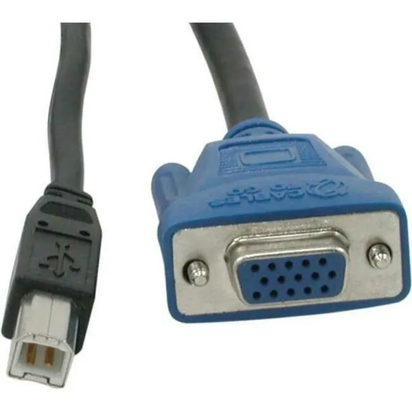 C2g 14176 10ft Usb 2.0 + Sxga Kvm Cable - 10ft - Black