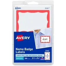 Avery CW19011 Averyreg; Border Print Or Write Name Tags - Removable Ad