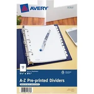 AVE 11313 | Avery Dennison Avery® A-Z Preprinted Tab