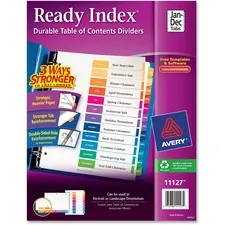 Avery 11227 Averyreg; Ready Index Binder Dividers - Customizable Table