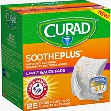 Medline MII CUR204425AH Curad Sootheplus Medium Non-stick Pads - 4 X 4