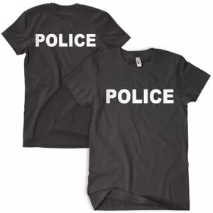 Fox 64-60 L Men's Police Logo T-shirt - Black, Large Size