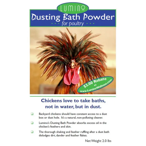 Lumino MA675 Lumino Dusting Bath Powder For Healthy Backyard Chickens 