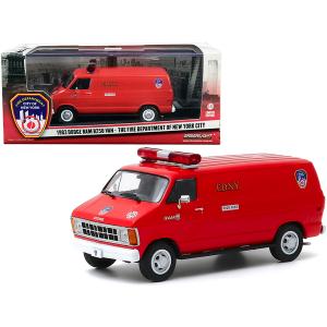 Greenlight 86578 1983 Dodge Ram B250 Fdny Van 143 Diecast Model