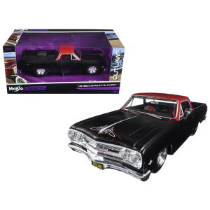 Maisto 32517 1965 Chevrolet El Camino Matt Black Diecast Model Car 1:2