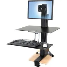 Ergotron 33-350-200 Workfit-s, Single Ld With Worksurface+ - Up To 24 