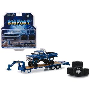 Greenlight 30054 1974 Ford F-250 Bigfoot Monster Truck With Gooseneck 