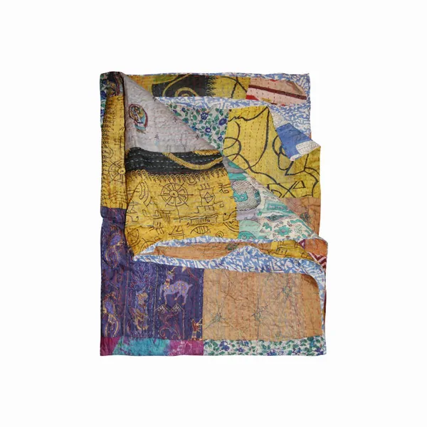 Homeroots.co 358028 Elegant Multicolor Silk Throw - 60 X 90 Inches