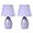 All The Rages Inc Mini Egg Oval Purple Ceramic Table Lamp