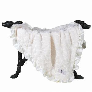 Hello 9090 Ruffle Baby Dog Blanket