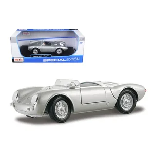 31843s | Maisto Porsche 550A Spyder Silver Diecast Model