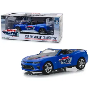 Greenlight 18248 2018 Chevrolet Camaro Ss Convertible Blue 102nd Indy 