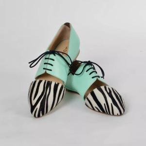 Lordess 50085 Nomad Zebra Print Oxford Shoes - Size 8.5