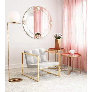 101111 | Zuo Modern Contemporary Inc Elegant Gray & Gold