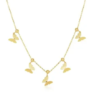 Unbranded 20982-18 14k Yellow Gold 18 Inch Necklace With Polished Butt