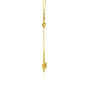 Unbranded 57220-17 14k Yellow Gold Lariat Necklace With Knots Size: 17