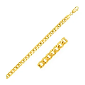 Unbranded 77833-8.5 5.3mm 14k Yellow Gold Miami Cuban Semi Solid Brace