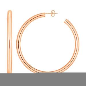 Unbranded 84849 14k Rose Gold Polished Hoop Earrings