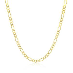 Unbranded 70087-22 2.8mm 14k Yellow Gold Solid Figaro Chain Size: 22''