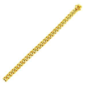 Unbranded 30730-22 6.15mm 10k Yellow Gold Semi Solid Miami Cuban Chain