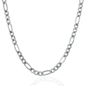 Unbranded 98262-22 4.6mm 14k White Gold Solid Figaro Chain Size: 22''