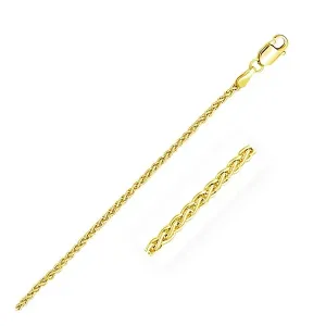 Unbranded 75351-16 2.1mm 14k Yellow Gold Round Wheat Chain Size: 16''