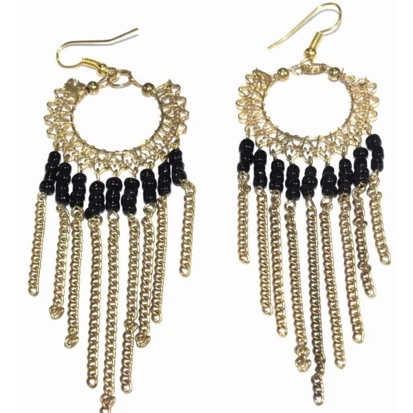 Wild 223 Jaali Chains And Filigree Beaded Earrings