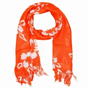 Wild SCA559 Floral Pattern Pareo Beach Hawaiian Sarong Scarf