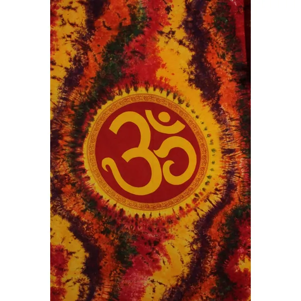 Wild TAPS1015 Om Shanti In Tie Dye Tapestry