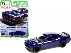 Autoworld 64322-AWSP076A 2019 Dodge Challenger Srt Hellcat Indigo Blue