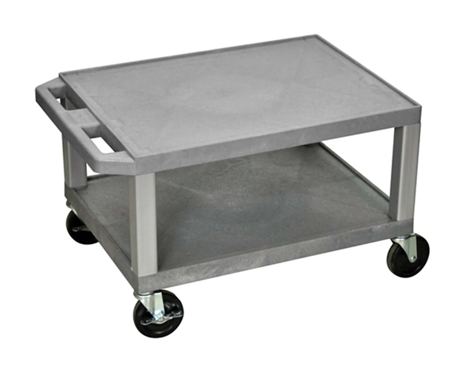 Luxor WT16GY-N 16h Av Cart - Two Shelves - Nickel Legs