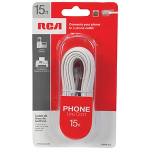 TP231WHR | Acer RCA 15ft White Telephone Line Cord