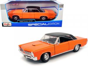 Maisto 31885bl 1965 Pontiac Gto Hurst Orange With Black Top And White 