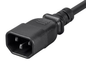 Monoprice 1302 Power Adapter Cord Cable - Black 1ft