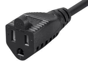 Monoprice 1302 Power Adapter Cord Cable - Black 1ft