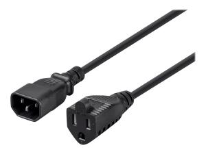 Monoprice 1302 Power Adapter Cord Cable - Black 1ft