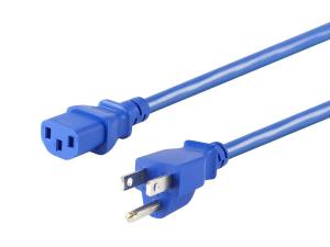 Monoprice 33566 3ft 18awg Blue Power Cord Cable