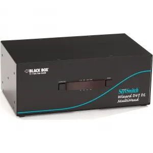 Black KV2204A Black Box Servswitch Wizard Dual-link Dvi  Usb Switch