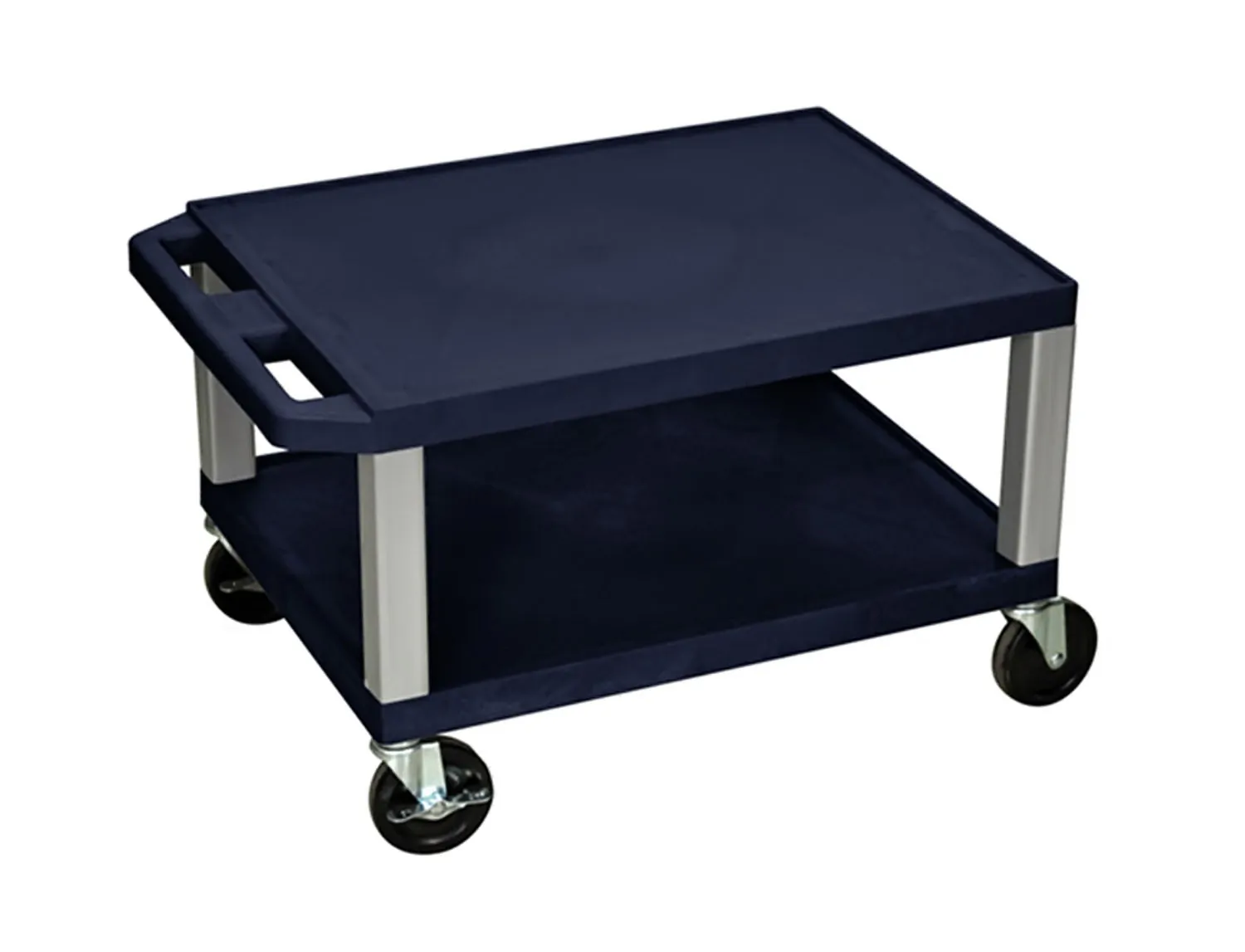 Luxor WT16Z-N 16h Av Cart - Two Shelves - Nickel Legs