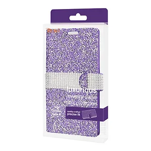 DFC02-SAMNOTE8PP | Samsung Purple Rhinestone Wallet Case