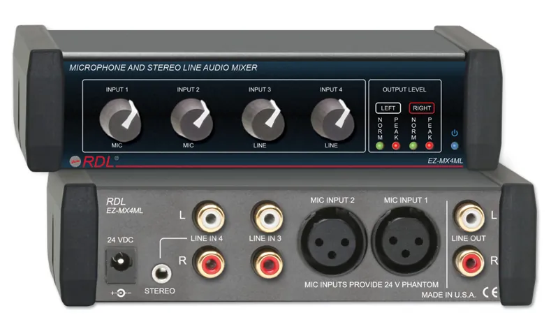 Rdl EZ-MX4ML Mic And Stereo Line Audio Mixe