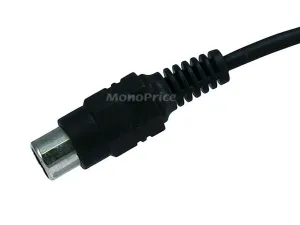 Monoprice 657 Rca Plugjack Mf Cable - Black 12ft