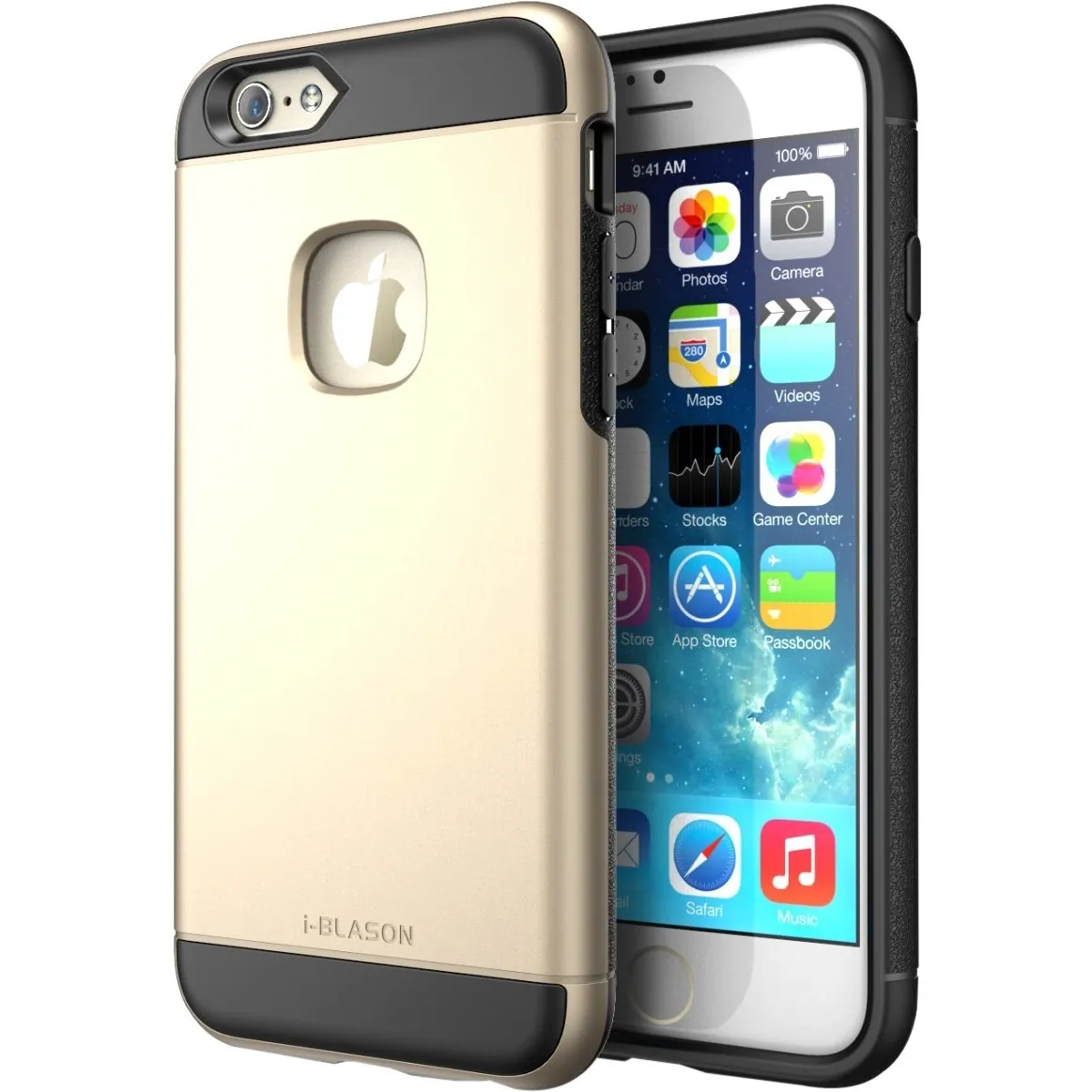 I-blason IP6-55-UNI-GOLD Unity Dual Layer Ultra Slim Armored Hybrid Ca