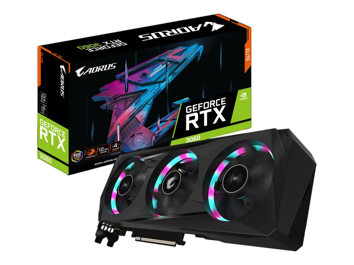 Gigabyte GV-N3060AORUS E-12GD Rtx 3060 Aorus Elite 12gb